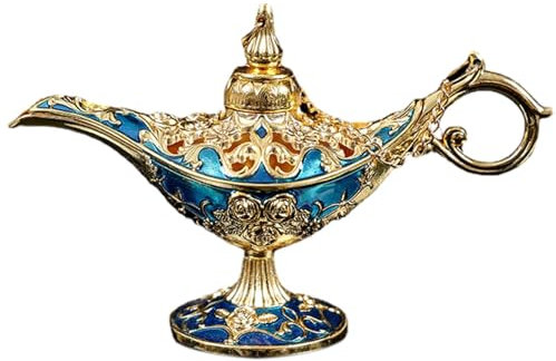 usefulbeauty Arabische Lampe, Aladdin Öllampe - Vintage Legend Öllampen Tischdekoration Kunsthandwerk | Vintage Legend Gravurmuster, klassische arabische Kostüm-Requisiten, Lampe für Heimdekoration,
