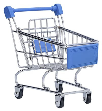 Mini Carrito de Supermercado, Mini Carrito de Comestibles como Carrito de Compras, Puede Almacenar Frutas, Flores, Cosméticos, Bolígrafos para Niños, Familiares y Amigos
