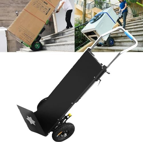 UYSELA Elektrische Sackkarre, Treppensteiger Elektrisch mit Teleskopsgriff, Abnehmbarer Akku und 1500W-Motor, Handwagen Treppenauf und Abstieg, Arbeitssparend und Bequem,1500W-36A