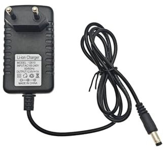 JZK - Adaptador de corriente 12.6V 1A para pistola de masaje, adaptador de cargador de pistola de masaje de 12.6V de repuesto, cargador de alimentación convertidor