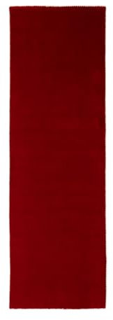 carpetfine handgefertigter Wollteppich Gabbeh Lola Läufer Rot 60x180 cm Weich, Hochwertig, Zeitlos | Teppichläufer für Gemütlichkeit & Eleganz im Wohnzimmer, Schlafzimmer und Flur