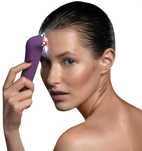 FAQ 401 Mikrostrom-Gesichtsliftinggerät – Blaues & rotes LED-Massagegerät | Mikrostromgerät, Gesichtsmassage, Gesichtslifting, Rote LED, Blaue LED, Lymphdrainage, Straffung, KI-Gestützt