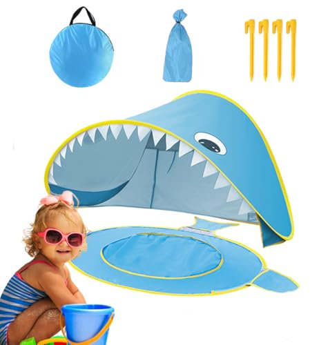 Tienda de Playa para, Tienda al aire libre para, Tienda de Juego de Camping de Dibujos Animados, Playhouse Plegable con Pequeña Piscina integrada, bebé impermeable al aire libre del Sol para Niñas