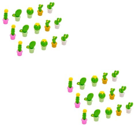 DOITOOL 30 Stck. Teiliges Radiergummi Kaktusform Lustig Cartoon Radiergummis Schüler Schreibwaren Sicher Praktisch Zufällige Farbe