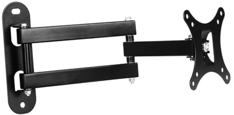 GALPADA Tv Wall Mount Bracket for LCD LED Monitors Fixed Flat Panel Frame with Tilt Angle High-grade Steel Support Space-saving Design for Home and Commercial Use Black