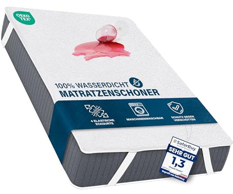 Wasserdichter Matratzenschoner, 70x200 cm, mit 4 Eckbändern