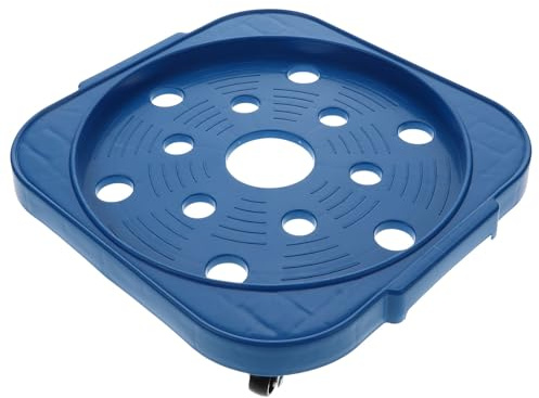 PACKOVE Support Mobile pour Bouteille de Gaz avec Roues en Acier Inoxydable et Plastique Bleu, Base de Réservoir Propane pour Restaurants et Espaces Extérieurs, Rangement Pratique