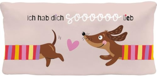 Sheepworld Plüschkissen Motiv Dackel | Zierkissen | 75476 | Geschenke mit Herz von sheepworld, immer eine gute Idee