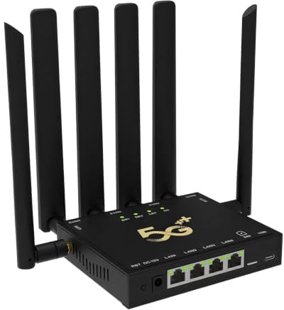 Snnowdate Router 5G WiFi 6, 6 antenne, scheda SIM, porta LAN Gigabit