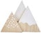 Steellwingsf 3 Stück/Set Nordic Mountain Style Dreiecksform Kinderzimmer Dekoration Ornamente (weiß)