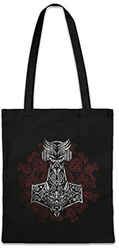 Urban Backwoods Thors Hammer Ornaments Shopper Reusable Hipster Shopping Cotton Bag