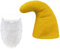 Alsino Zwergen Set - Zwergenmütze in Gelb mit Rauschebart Weiß - Zwergen-Kostüm Zwerg Outfit Kostüm Verkleidung Fasching Karneval Weihnachten Mottoparty