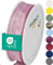 Halbach Seidenbänder Premium Geschenkband mit Drahtkante | Breite 25mm Länge 25m | Öko-Tex 100 zertifiziertes Schleifenband | Taftband Made in Germany, Farbe: dunkelpink
