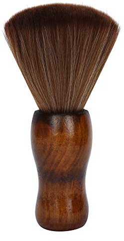 Cepillo para plumero de barbero, cepillo de limpieza profesional para peluquero,cepillo suave para cortar el cabello, cepillo para plumero facial,con de madera para peluquería y uso doméstico