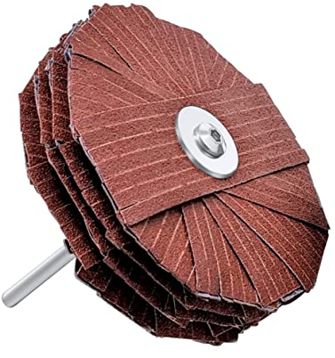 LINE10 Tools 4-inch Sanding Mop Kit, Moulding Flap Wheel Sander for Drill, 80 Grit Mop Sanders Brush, 1/4 Shank, Abrasive Flapper Sander for Woodworking, Contours, Finishing, Pack of 1