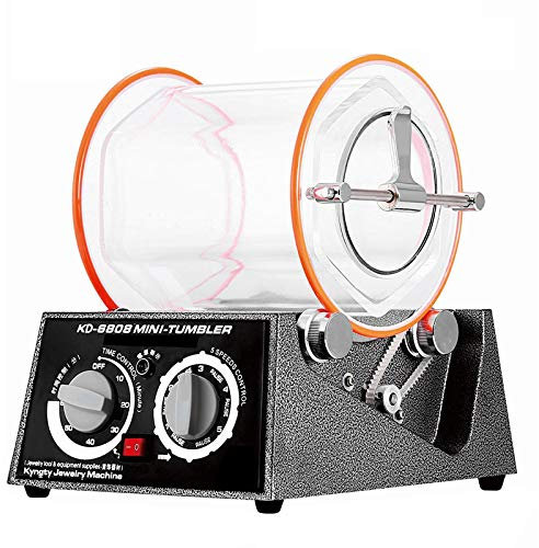 Polisseur De Bijoux 80W Machine De Polissage À Bijoux Rotatif 3 Kg Polisseuse À Tambour Rotative Professionnelle Verrouillage Rotation Bidirectionnelle Avec 5 Vitesses Pour Bijoutier Bijouterie