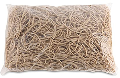 OFFICE PRODUCTS Gummibander Durchmesser: 80mm Farbe: Natürliche/Beige/Gewicht: 1000g - 1 kg/Haushaltsgummi Gummiringe Gummi/Kautschuk 60% / Gummis für Zuhause Büro Schule