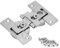 Bisagras de 180 grados, accesorios de fijación de bisagras plegables para puertas de muebles de aleación de zinc, bisagras de puertas de armario plegables con tornillos