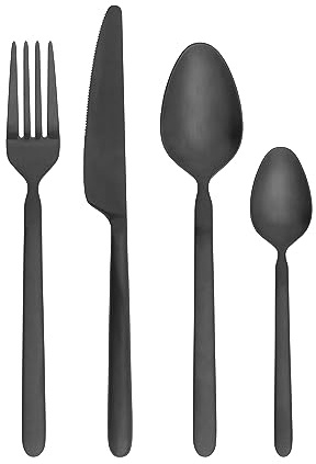 blomus Besteckset STELLA | 16-teilig | Edelstahl | Farbe Black