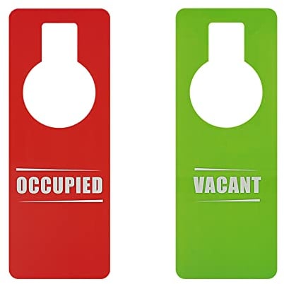 Muka 10 Piezas Plástico Doble Cara Rojo Ocupado Verde Vacío Puerta Perilla Señal para Hotel Oficina Sala de Conferencias