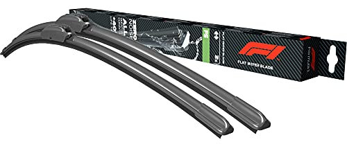 Formula 1 Flachbalkenwischer Set 530/450 mm, Wischer Set vorne, Auto Scheibenwischer Wasser Wischerblätter Autowischer