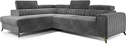 All4All Ecksofa Carola mit Schlaffunktion Polstersofa Polsterecke L-Form Couch Sofa Möbel Wohnlandschaft Eckcouch Links Rechts 23 (Paros06, Links)