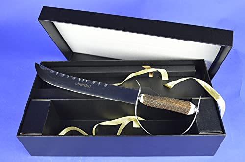 Hi Life Living Nature Sciabola per Champagne con Manico in Vero Corno di Cervo, Sabrage Set