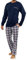 sesto senso Pigiama Uomo Cotone Lungo 100% Cotone Biancheria Invernale da Notte Pigiami Due Pezzi Lingerie Maniche Lunghe Pantaloni Lunghi M Granat 2188-06 Marina Militare
