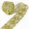 10 Yards Spitze Rolle, Borte Band, Einfassborte Spitze mit Pailletten Lace, für Kleidung Kleid Dekorationen Hochzeit DIY Brautstrauß Verzierungen(6cm x 9m, Gold)