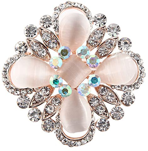 Holibanna Broche Croix Broches en Cristal Broches D'opale pour Femmes Cristal Broches Vintage Cristal De Mariage Broches pour Femmes Bal De La Mariée Alliage (Fer) Fleur De Cristal