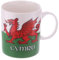 Caribou Living Wales Cymru Dragon Flag Mug Porcelain 350ml Cup for Hot Drinks, Tea, Coffee, Hot Chocolate - 1 Mug
