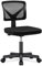 MCQ Moderner Bürostuhl aus Netzstoff, mittlere Rückenlehne, armlos, ergonomisch, höhenverstellbar, drehbar, Lendenwirbelstütze, Rollen für Büro, Wohnzimmer