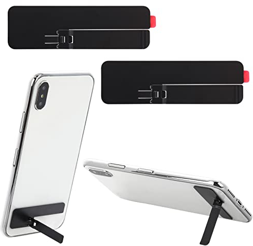 TIESOME Soporte Ultrafino para Teléfono Móvil, Paquete de 2 Soporte Invisible Ajustable para Colocación Horizontal Vertical Funda para Teléfono Soporte Metálico Compatible con Cualquier Teléfono Móvil