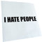 Kiwistar - Autoaufkleber - Schwarz - 24x4cm I hate people Aufkleber für Auto, Laptop, Fahrrad, LKW, Motorrad mehrfarbig JDM Decal Racing