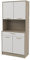 Demeyere - Mueble de cocina con encimera (3 estantes, 1 cajón, 1 nicho) - Óptimo para microondas y resistente al agua - Color roble Kronberg y blanco - 84 x 177 x 40 cm