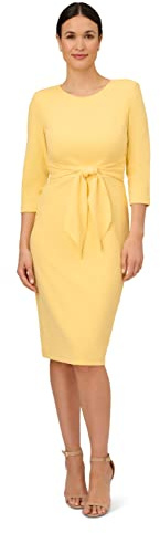 Adrianna Papell - Damen - Cocktailkleid - Knit Crepe Tie Waist Sheath - Edel, schlicht, Zeitlose Eleganz