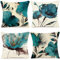 ZWJD Blumen Kissenbezug 50x50 4er Set Outdoor Kissen Dekokissen Leinen Kissenhülle Kissenbezüge Moderne Abstrakte Blumen Kissenhüllen für Sofa Wohnzimmer Zierkissen 50x50 A203-20