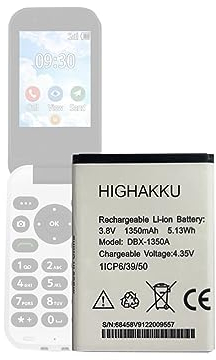 HIGHAKKU Replacement Battery DBX-1350A Compatible with Doro 7030 7031 7080 Mobile Phone Smartphone