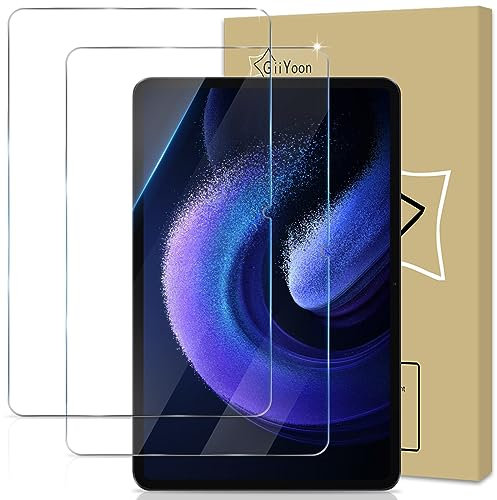 GiiYoon Pellicola Protettiva 2 Pezzi, Vetro Temperato Film Per Xiaomi Pad 6/Pad 6 Pro 11, Protezione Schermo 9H[Copertura Completa][Anti graffio][Senza Bolle][Alta Definizione][Facile da Pulire]