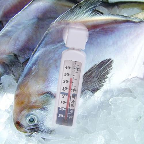 Refrigerator/Freezer Thermometers Plastic Fridge Thermometer Vertical Thermometer, with Suction Cups for Freezer Cooler Monitoring Gauge Meter 6Pcs