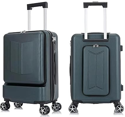 BKEKM Reisekoffer 24-Zoll-Koffer Premium-Gepäck Gepäckkoffer mit Frontöffnung Design Verstellbarer Trolley-Gepäck Hartschalenkoffer mit Radgepäck Reisen
