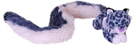 Wild Republic Tailkins Schneeleopard, Plüschtier, 101 cm, Kuscheltier, Füllung besteht aus recycelten Wasserflaschen