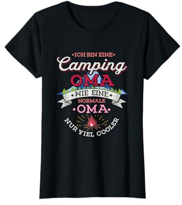 Coole Camperin Zelten Camper Ich bin eine Camping Oma T-Shirt