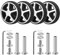Volein 4 Stück Koffer Ersatzrollen 53mm Gepäck Ersatzräder Verschleißfeste Kofferrollen Gummi Ersatzräder für Koffer(Silber)