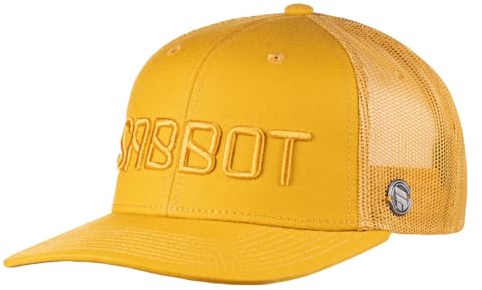 SABBOT Larry Snapback Cap, Unisex Basecap, Kappe mit Baumwolle, Sommermütze, Trucker Cap, Docker Cap, Verstellbar, Atmungsaktive Mesh, Outdoor Hut (Senf)