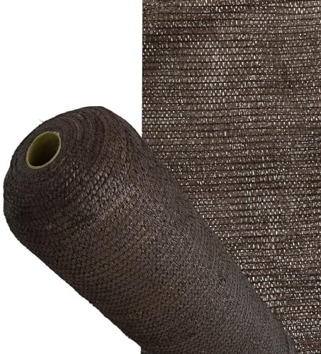 SATURNIA Malla Sombreo Rollo 1 x 50 Metros, Reduce Radiación, Protección Jardín y Terraza, Regula Temperatura, Color Marrón