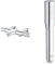 GROHE Mitigeur thermostatique douche Precision Feel, montage mural, indicateur & Get Stick Pommeau de douche 1 jet, Douchette Economie d'eau, Facile à installer et à nettoyer, Chromé