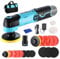 DURATECH Akku Poliermaschine 12V, Mini Auto Polierer 3000RPM mit 2,0Ah Batterie, Akkupolierer 50mm + 80mm Polierteller mit Zubehör und Aufbewahrungstasche für Auto, Möbeln, Metall