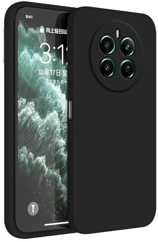 Topme Funda para Realme 12 (4G) / Realme 12+ 5G / Realme 12Plus 5G (6.67 Inches) Carcasa Caja Case Estuche, Funda Protectora de Piel de Silicona TPU - Negro