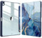 Fintie Hybrid Hülle für iPad Air 13 Zoll (M3) 2025, (M2) 2024 mit Stifthalter - Stoßfeste Schutzhülle Case mit transparenter Hartschale auf der Rückseite für iPad Air 13 Zoll Hülle, Ozean Marmor